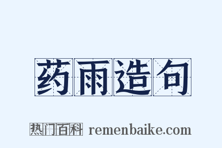 药雨造句是什么意思的图片